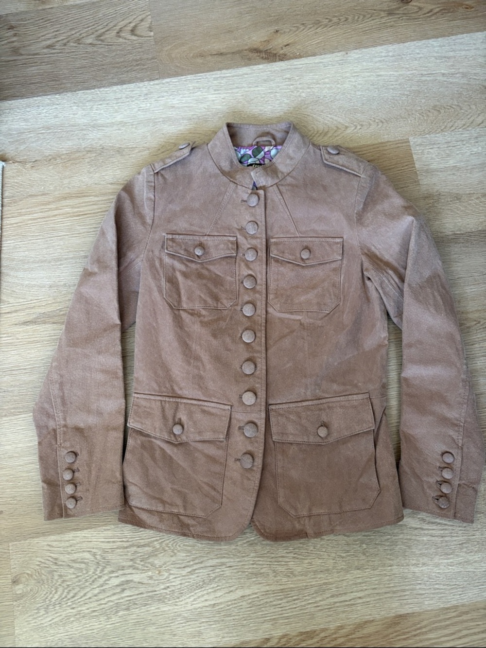 twiggy LONDON Camel Military-Style Button Jacket
